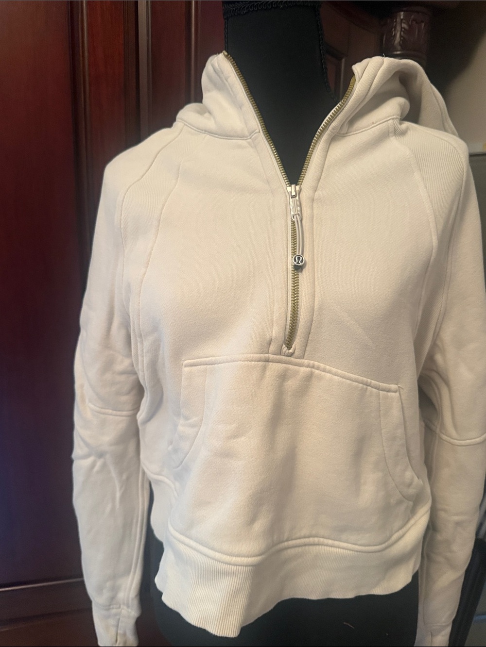 lululemon athletica Cream Half-Zip Hooded Pullover